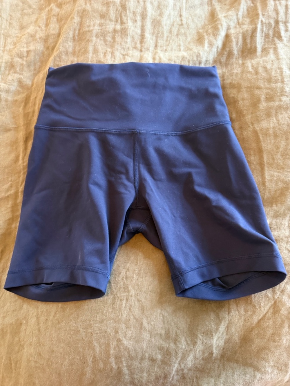 High-Waist Navy lululemon Bike Shorts